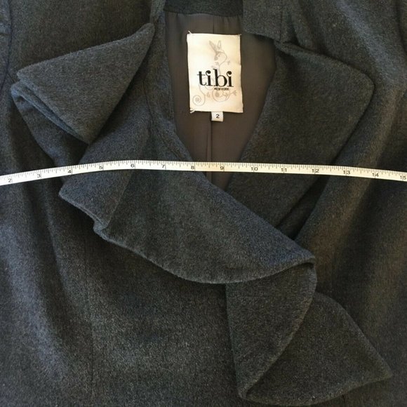 Tibi Grey Wool Coat Size 2/Small - Picture 4 of 8